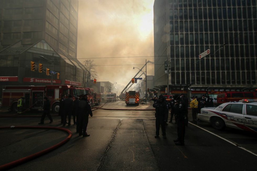 Sixalarm fire at Yonge and St. Clair in photos NOW Magazine