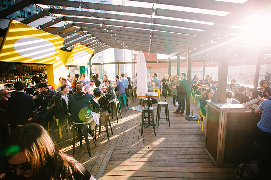 Bar Hop Brewco patio in Toronto