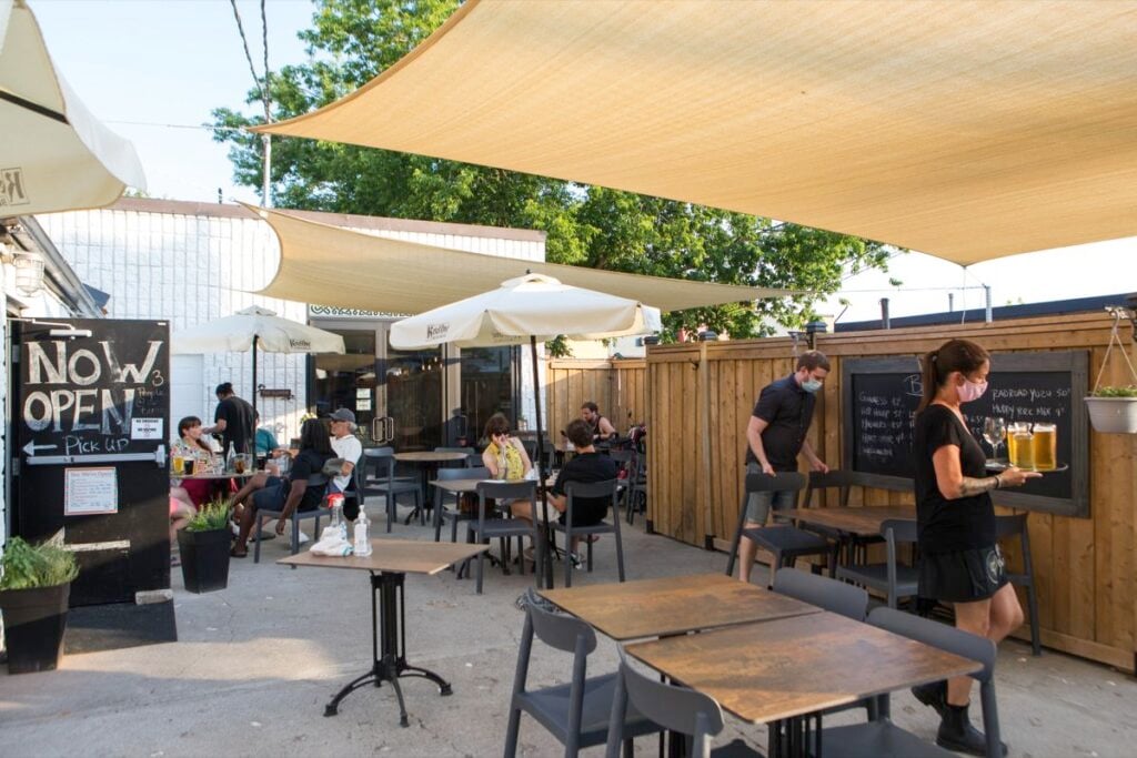 Burren Pub patio in Toronto
