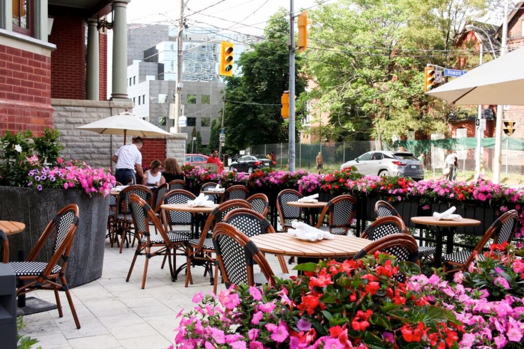 Maison Selby patio in Toronto