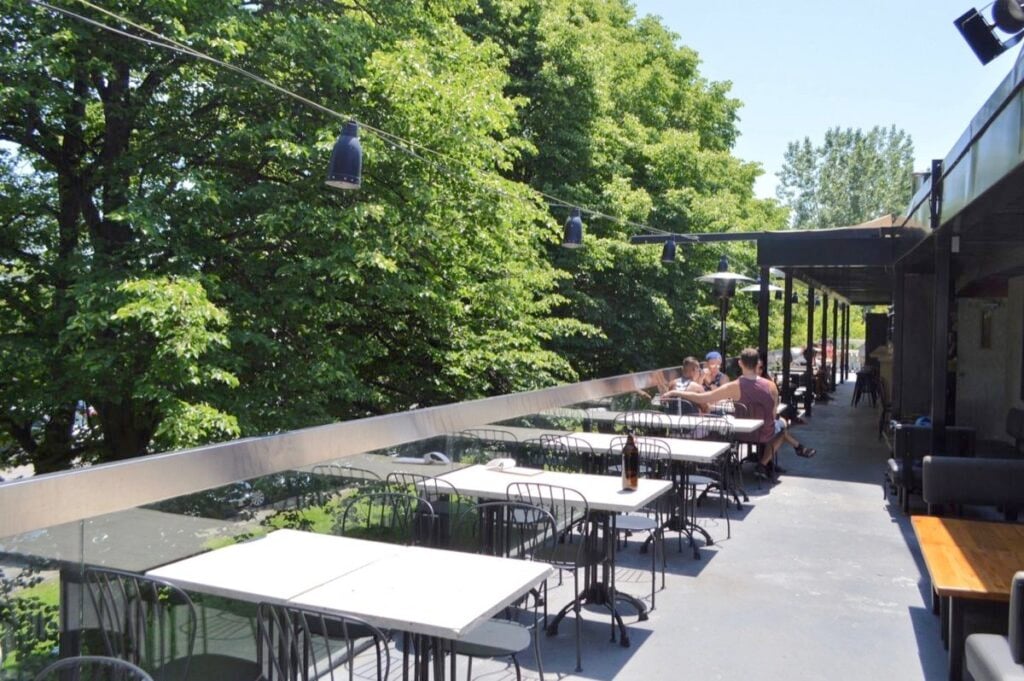 Rorschach Brewing rooftop patio in Toronto.