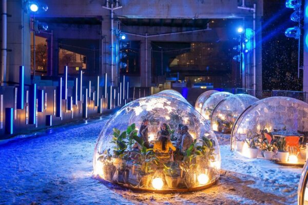 Bubble Tent Outdoor Bubble Bubbles To Eat In Heated Igloos, A