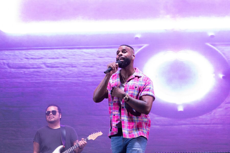 Dvsn's Daniel Daley performs at CityView Drive-in in Toronto on August 12, 2020.