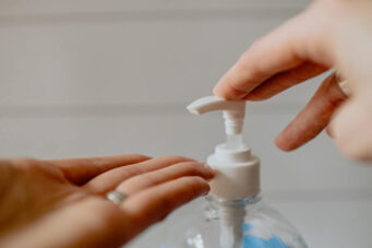 A photo of hand sanitizer