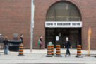 A photo of a COVID-19 testing centre in Toronto at the Western Hospital