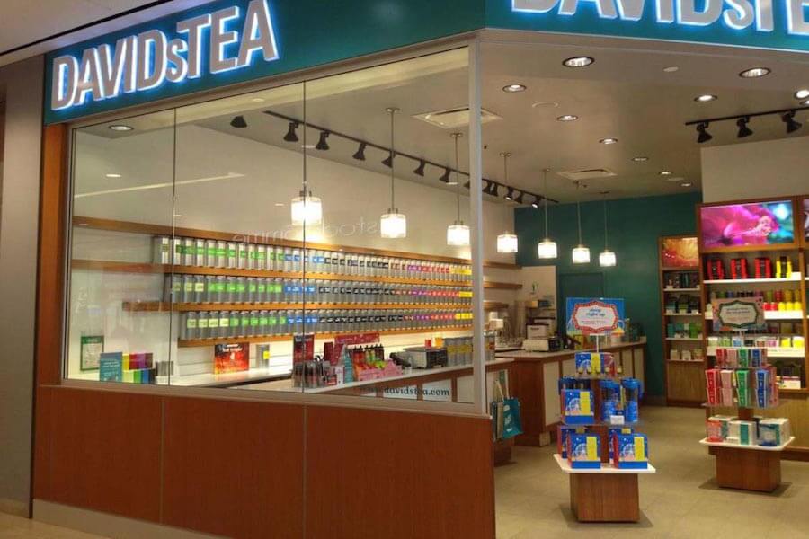 A photo of DavidsTea, which will be taken over by T. Kettle