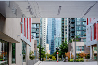 A photo of condo buildings in City Place in Toronto