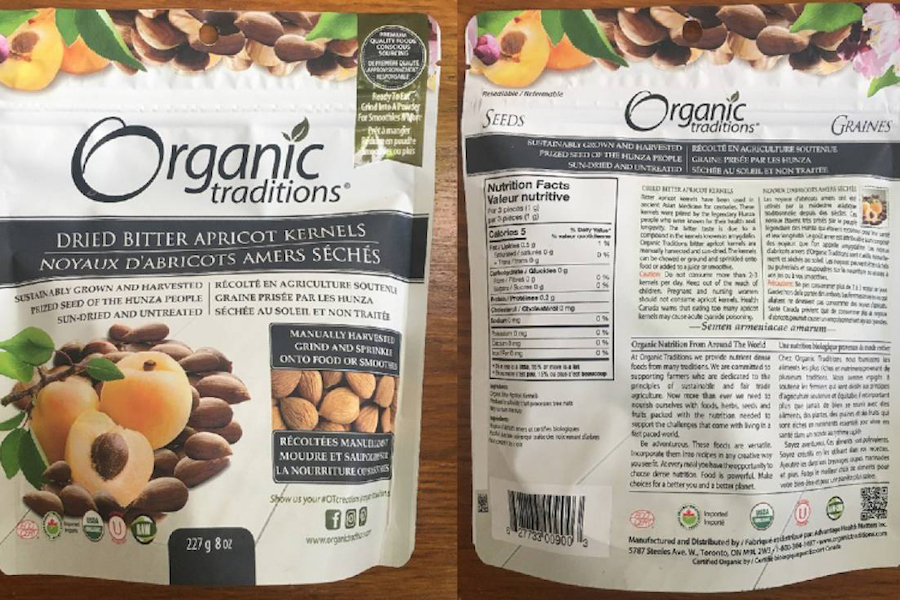 A photo of apricot kernel products by Organic Traditions