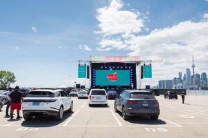 A photo of cars parked at CityView Drive-In in Toronto