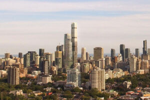 A rendering of the Toronto skyline with The One, which will be the tallest building in Toronto