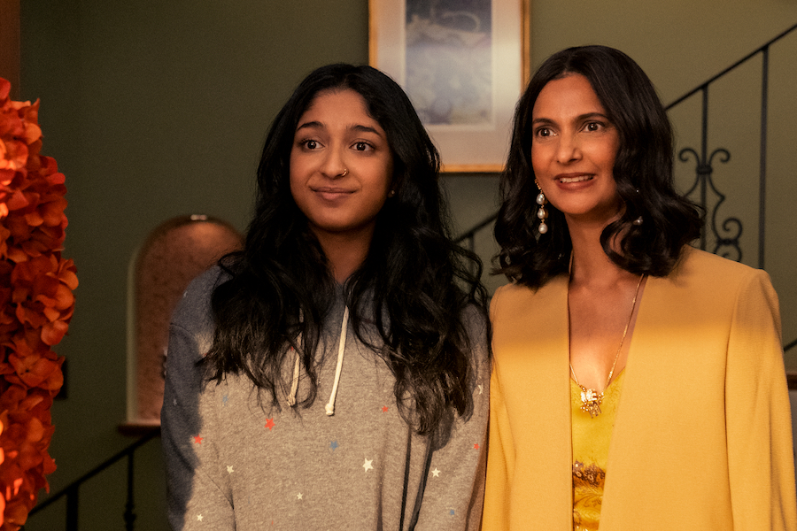 Maitreyi Ramakrishnan and Poorna Jagannathan in a scene from Never Have I Ever season two