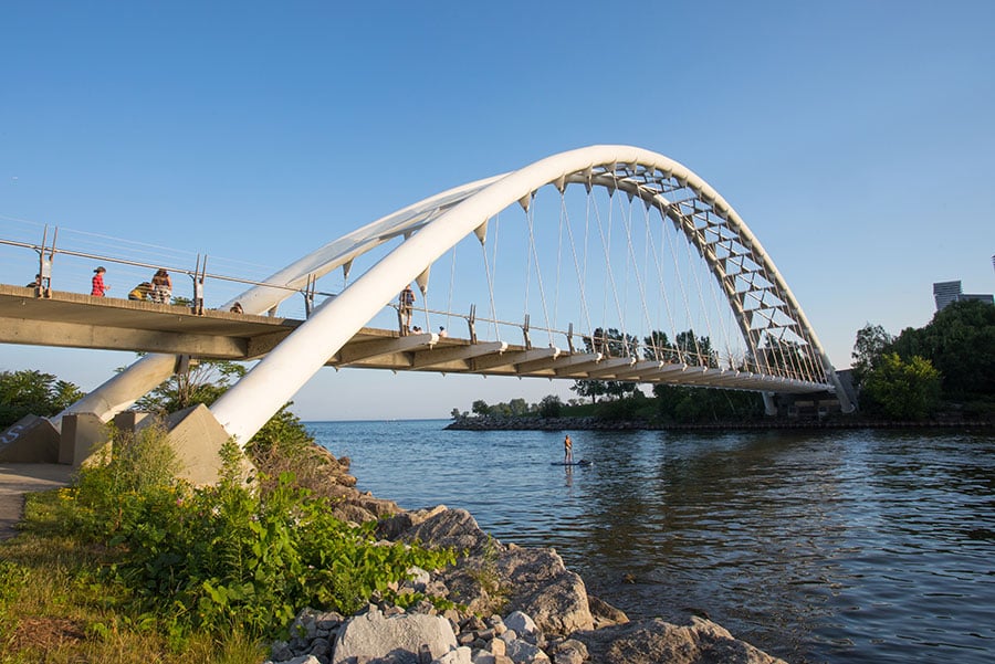 The Humber Bay bridge