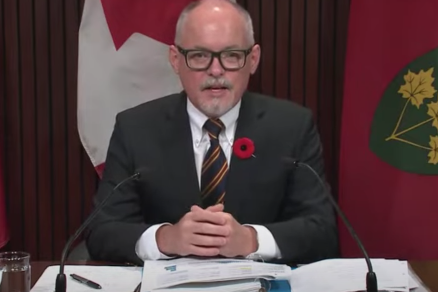 Ontario Chief Medical Officer of Health Kieran Moore at Queen's Park press conference on November 4, 2021