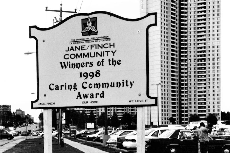 A Jane-Finch community sign