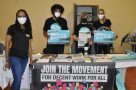 Organizers at a clinic for Black workers rights