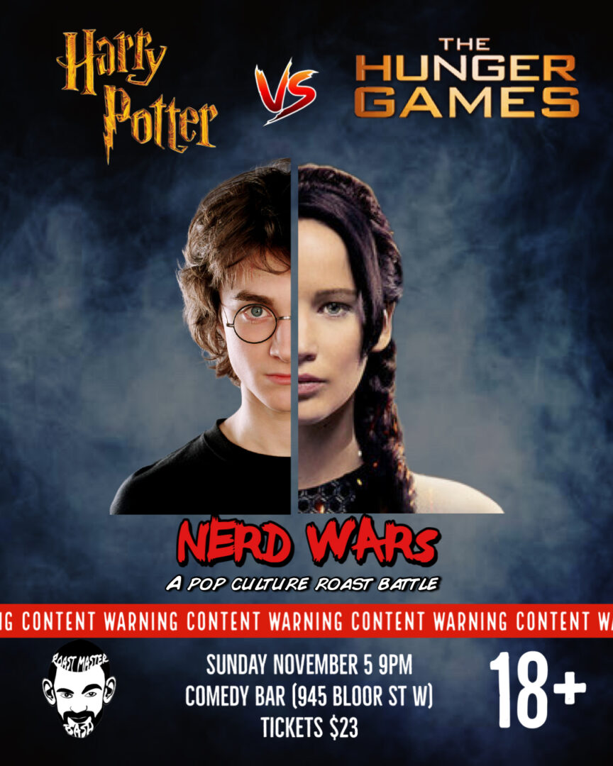 Harry Potter Vs The Hunger Games @ Nerd Wars: A Pop Culture Roast Battle -  NOW Toronto