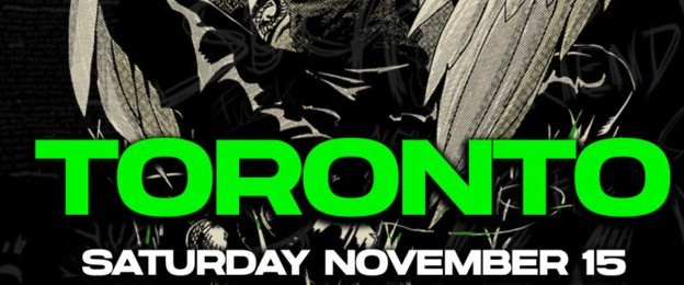 Dynamic Toronto event banner highlighting Saturday, November 15; ideal for promoting local Toronto events and cultural activities; vibrant design for Toronto-based event marketing.