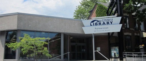 Modern Toronto Library building in Palmerston neighbourhood, Toronto, Ontario.