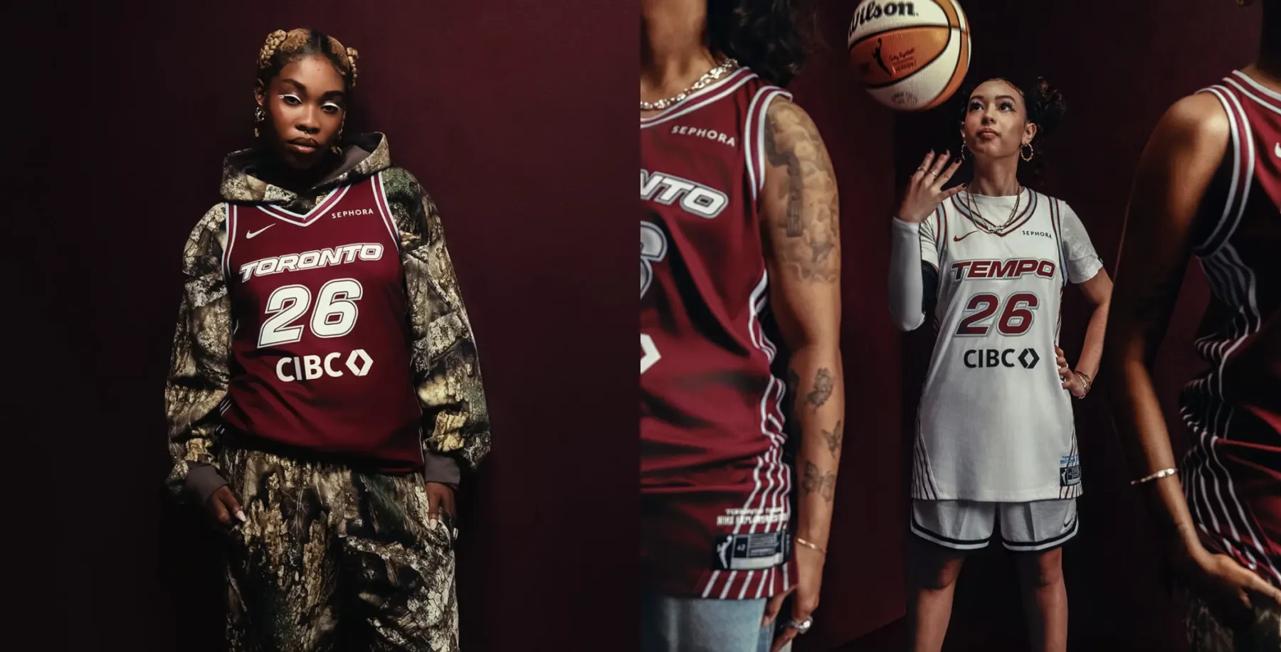 Bold Toronto Raptors basketball jersey featuring the number 26 and team logo.