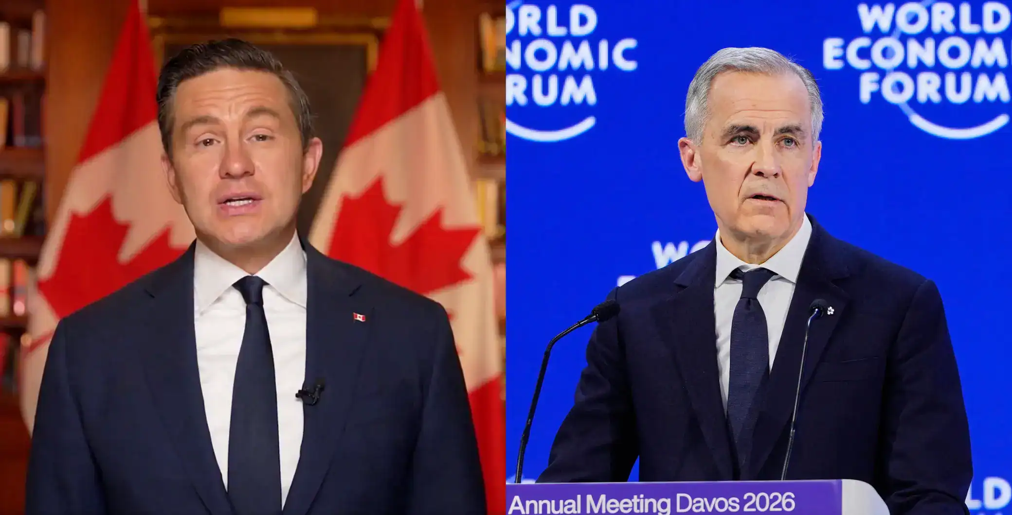 ‘We’ve had enough words,’ Poilievre urges Carney to follow through on his Davos speech