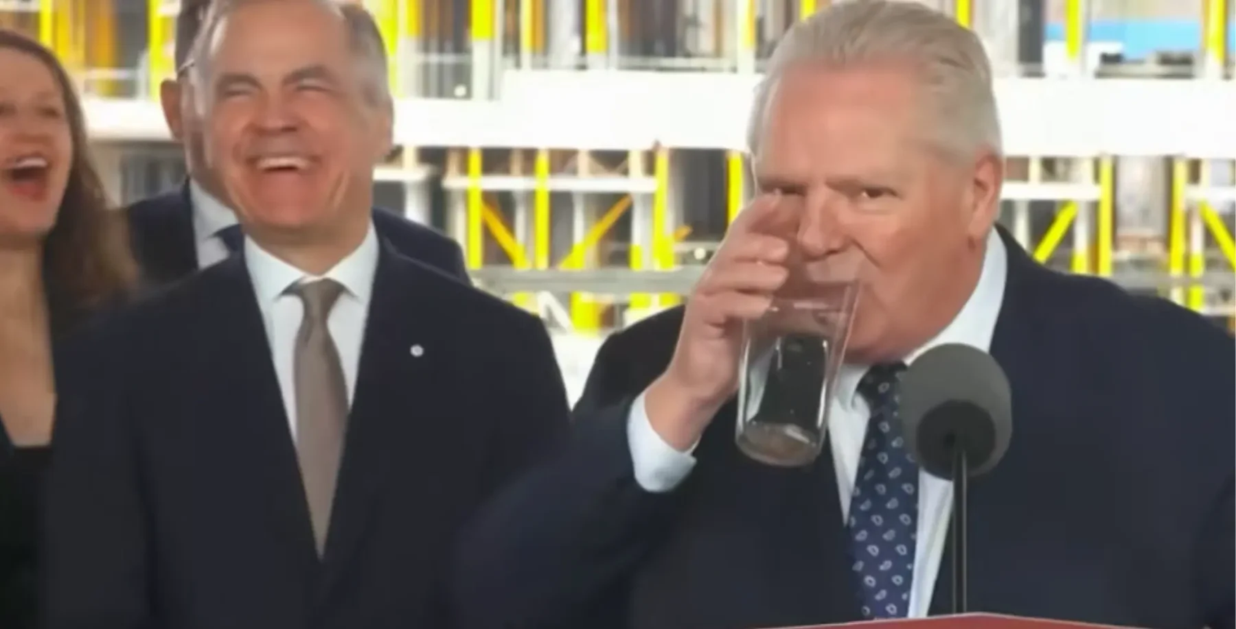 Doug Ford and Carney water
