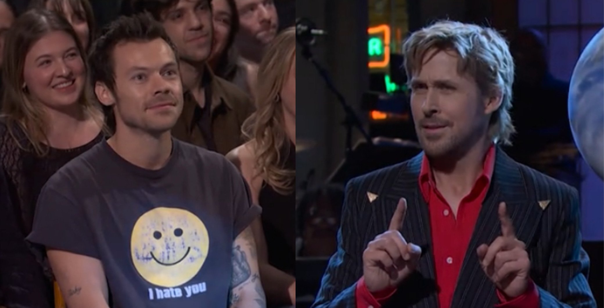 ‘Internet breaking combo,’ Canadian actor Ryan Gosling sings Harry Styles’ single in front of him on Saturday Night Live