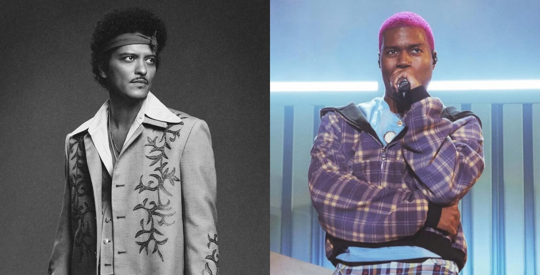 Bruno Mars and Khalid concerts on May 24 (Courtesy brunomarsInstagram, thegr8khalidInstagram)