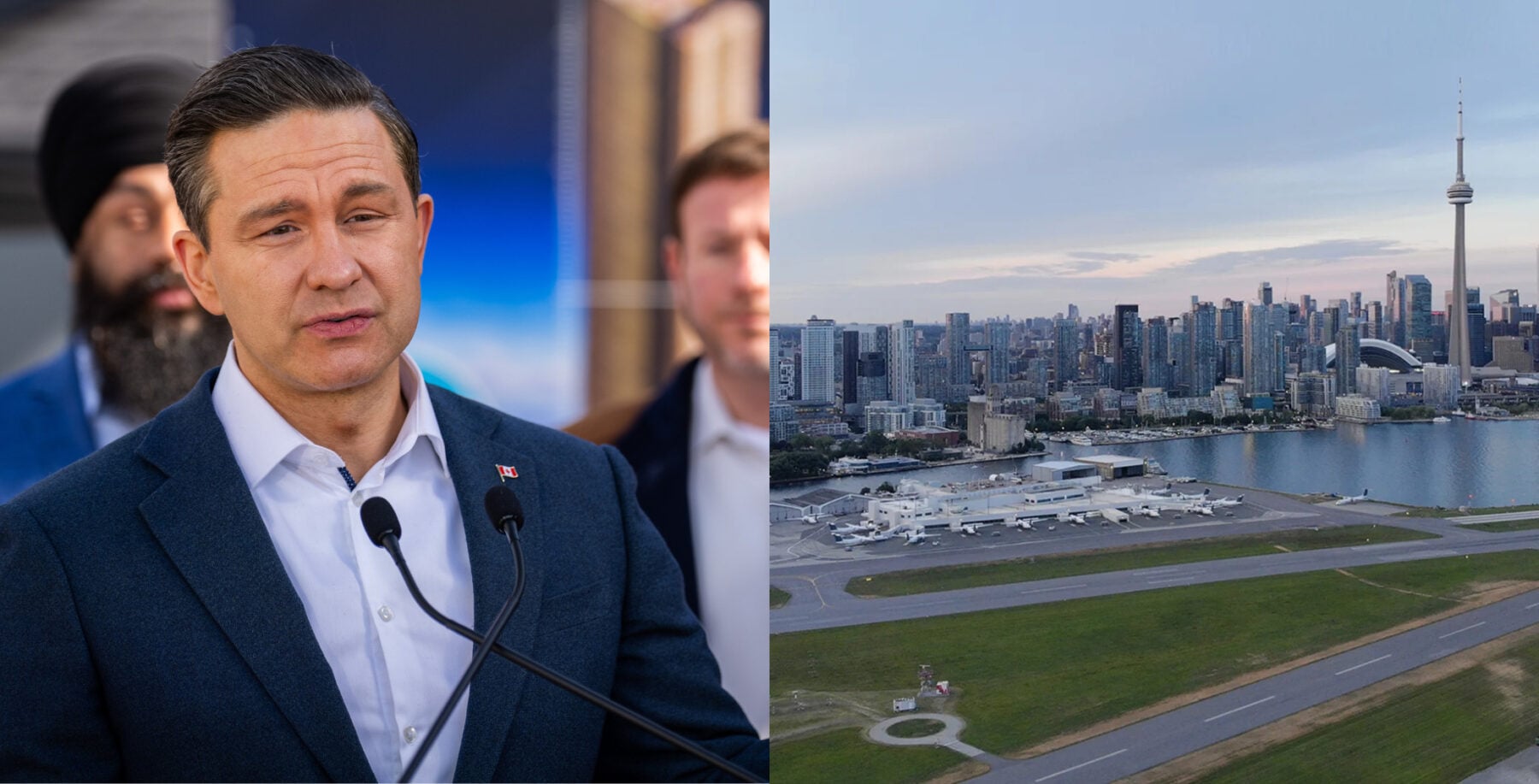 Conservative Party Leader Pierre Poilievre is backing Ontario Premier Doug Ford's motion to expand Toronto's Billy Bishop Airport