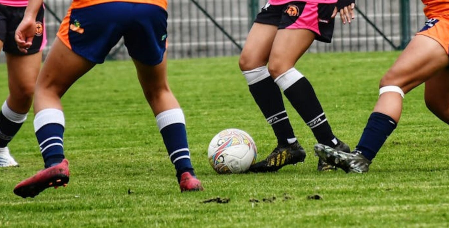 Stock women play soccer sports