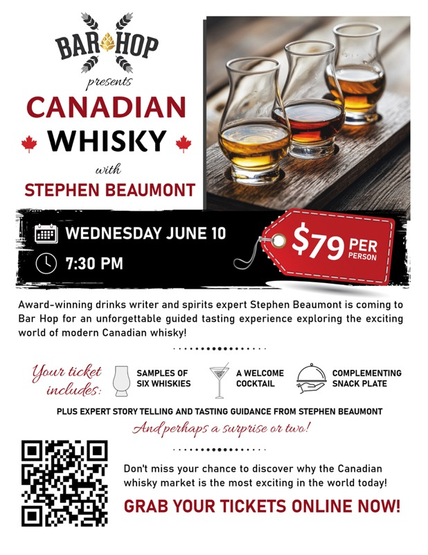 Canadian Whisky Tasting with Stephen Beaumont