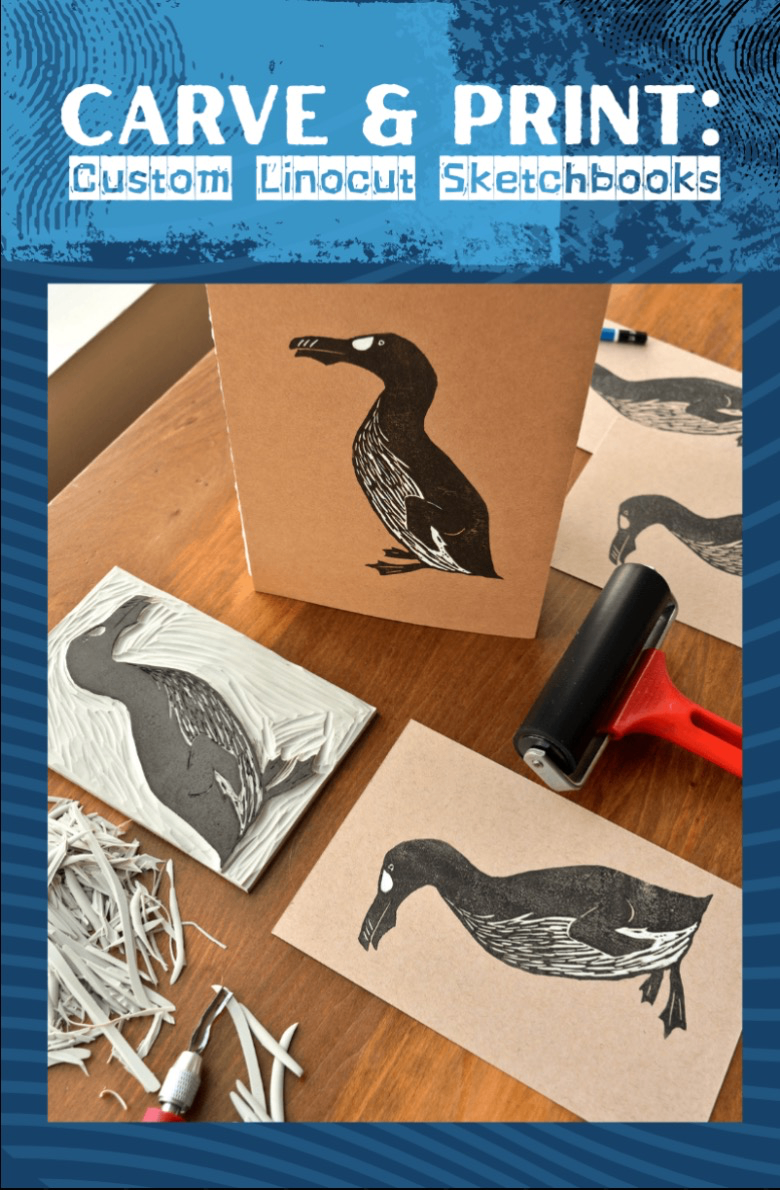 Carve & Print: Custom Linocut Sketchbooks