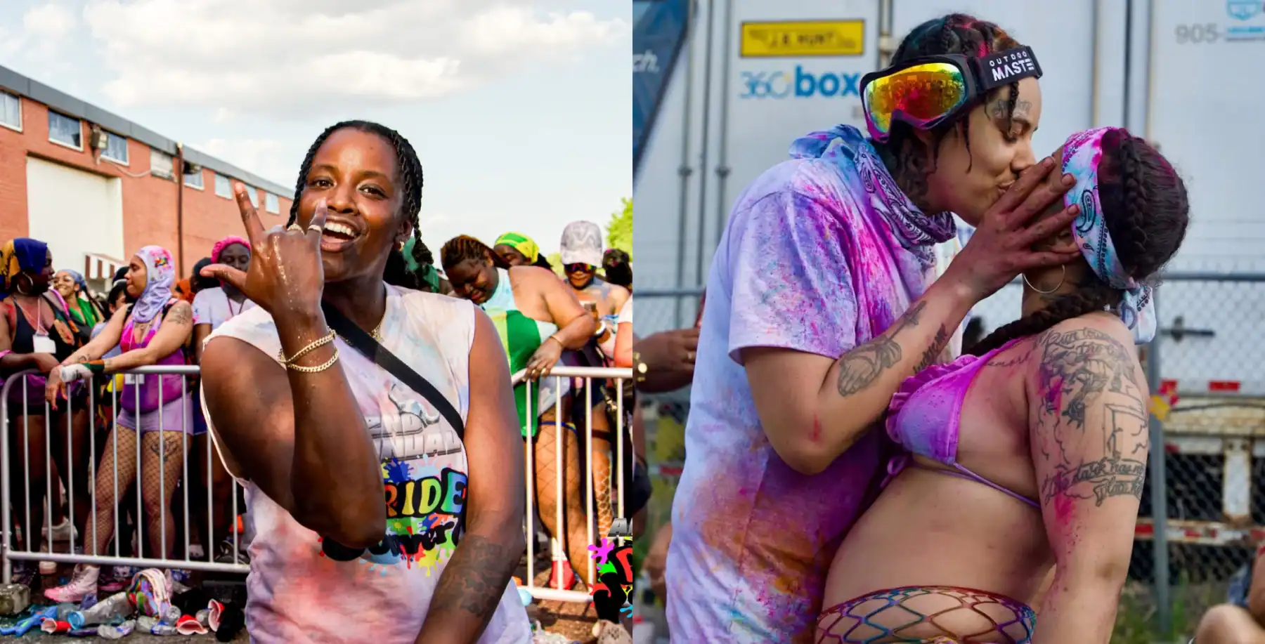 Celebration of Caribbean Queer joy and resistance at Toronto Pride J'ouvert with vibrant colors and joyful participants.