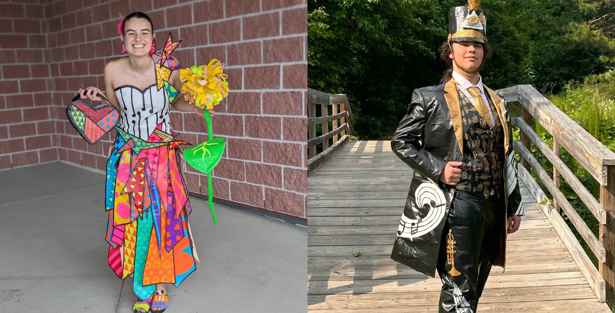 prom dress made out of duct tape How a graduate made a prom dress entirely out of duct tape