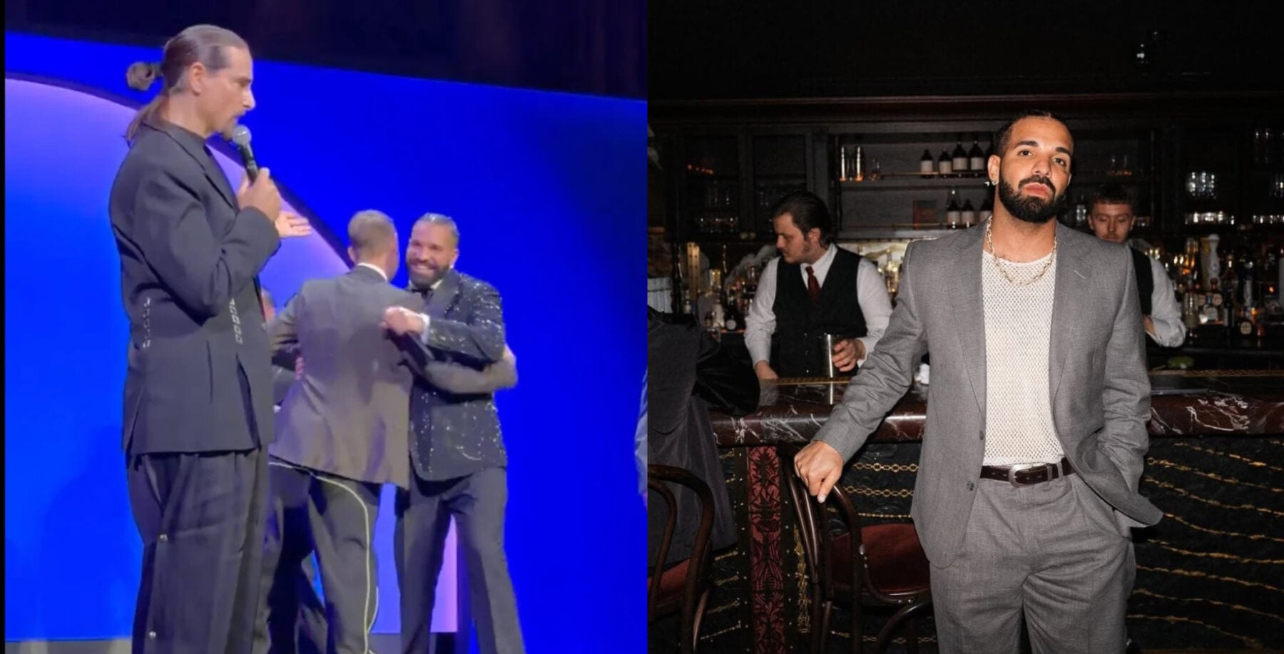 Drake joined the Backstreet Boys onstage to perform “I Want It That Way” while celebrating his 40th birthday in New York. (Courtesy: @Gracious9689/X)