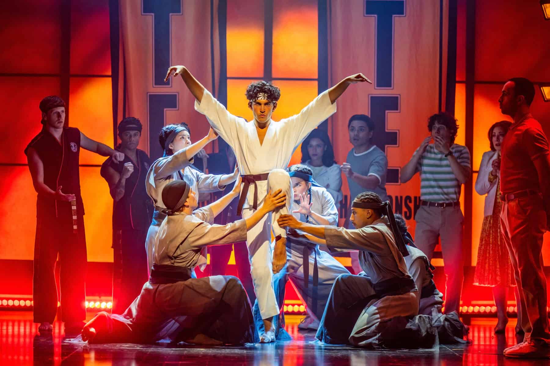 Adrian Pang stars as Mr. Miyagi alongside Gino Ochello as Daniel LaRusso in the Canadian premiere of The Karate Kid – The Musical at Toronto’s Princess of Wales Theatre. (Photo: Dahlia Katz/Mirvish Productions)