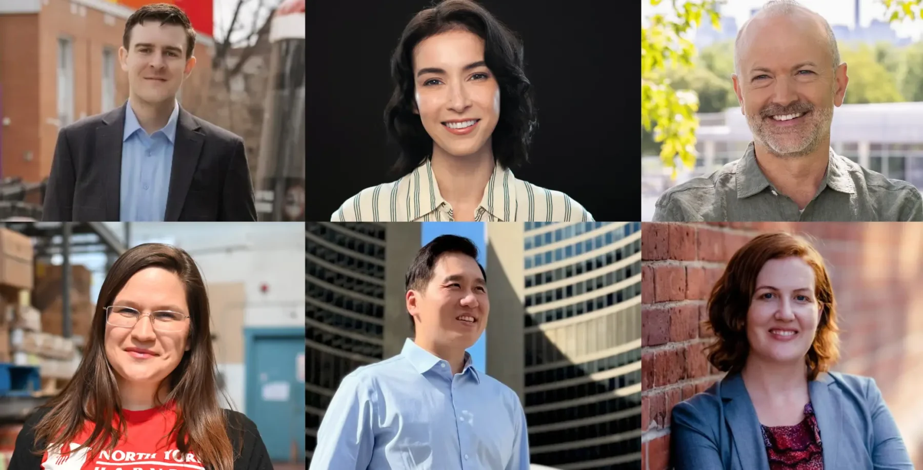 NOW Toronto staff photo collage featuring diverse leaders: male and female executives in urban and community settings for Now Toronto, highlighting local journalism and city coverage in Canada.
