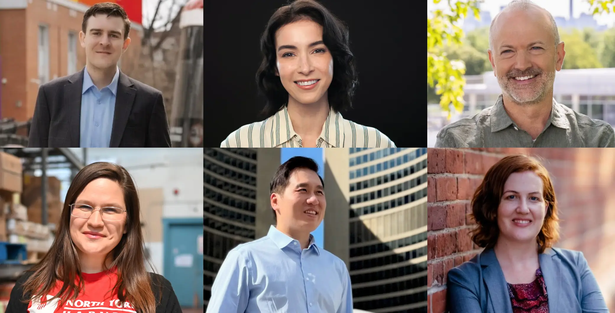 NOW Toronto staff photo collage featuring diverse leaders: male and female executives in urban and community settings for Now Toronto, highlighting local journalism and city coverage in Canada.